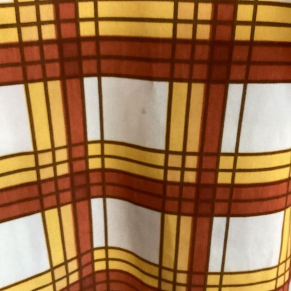 KAD Vintage Plaid Shirt Rust/Yellow Size Large - Picture 6 of 6